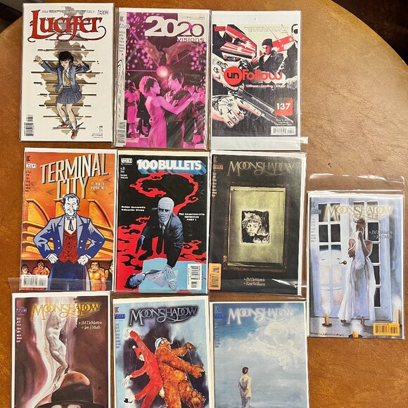 Lot of 10 DC/Vertigo comics Lucifer, Unfollow, Terminal City, 100 Bullets, Moons - Picture 1 of 6